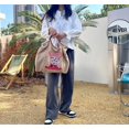 thumbnail image 1 of Bolsos ecológicos esponjosos para mujer, bolsos con bordado de León, bolso de hombro de alce, bolso de diseñador de piel sintética, Asa de cuerda, bolsos con cordón, Hobo xuanjing  unisex, 1 of 2