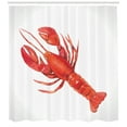 thumbnail image 3 of Ambesonne Lobster Shower Curtain, Mediterranean Cuisine, 69"Wx75"L, White and Vermilion, 3 of 3