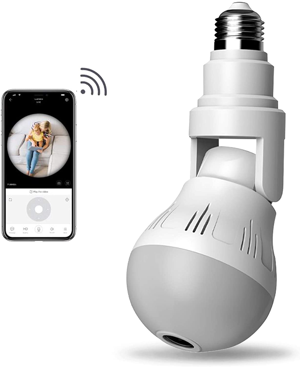 Light Bulb Camera Wireless 360 Degree Panoramic IP Camera2MP LED Light
