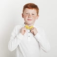 thumbnail image 6 of Boy's Poly Satin Banded Clip On Bow Ties (Yellow), 6 of 7