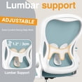 thumbnail image 4 of ATHOPE Ergonomic Office Chair, Mesh Desk Chair with Lumbar Support, Tall Office Chair with Flip-Up Armrests and Footrest Ring, Adjustable Computer Chair for Standing Desk Home Office, Light Blue, 4 of 7