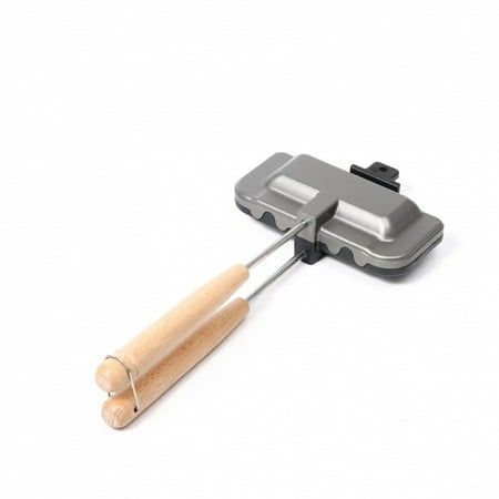 

Double-Sided Hot Sandwich Maker Hot Dog Toaster with Removable Handle Nonstick Sandwich Baking Pan Double Sided Frying Pan for Breakfast
