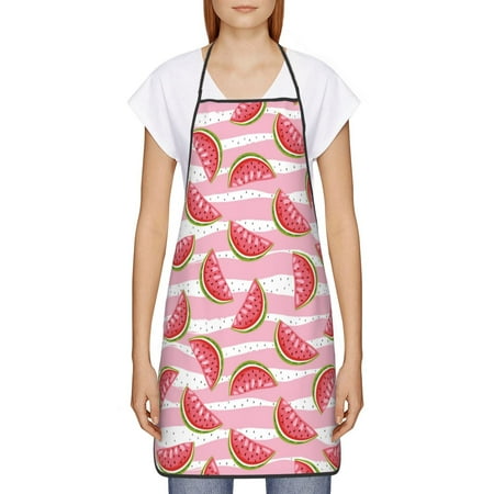 

Goofa Bib Apron Unisex Aprons Adjustable Waterdrop Resistant Cooking Kitchen Apron for Chef Cute Watermelon Pattern Apron Bulk