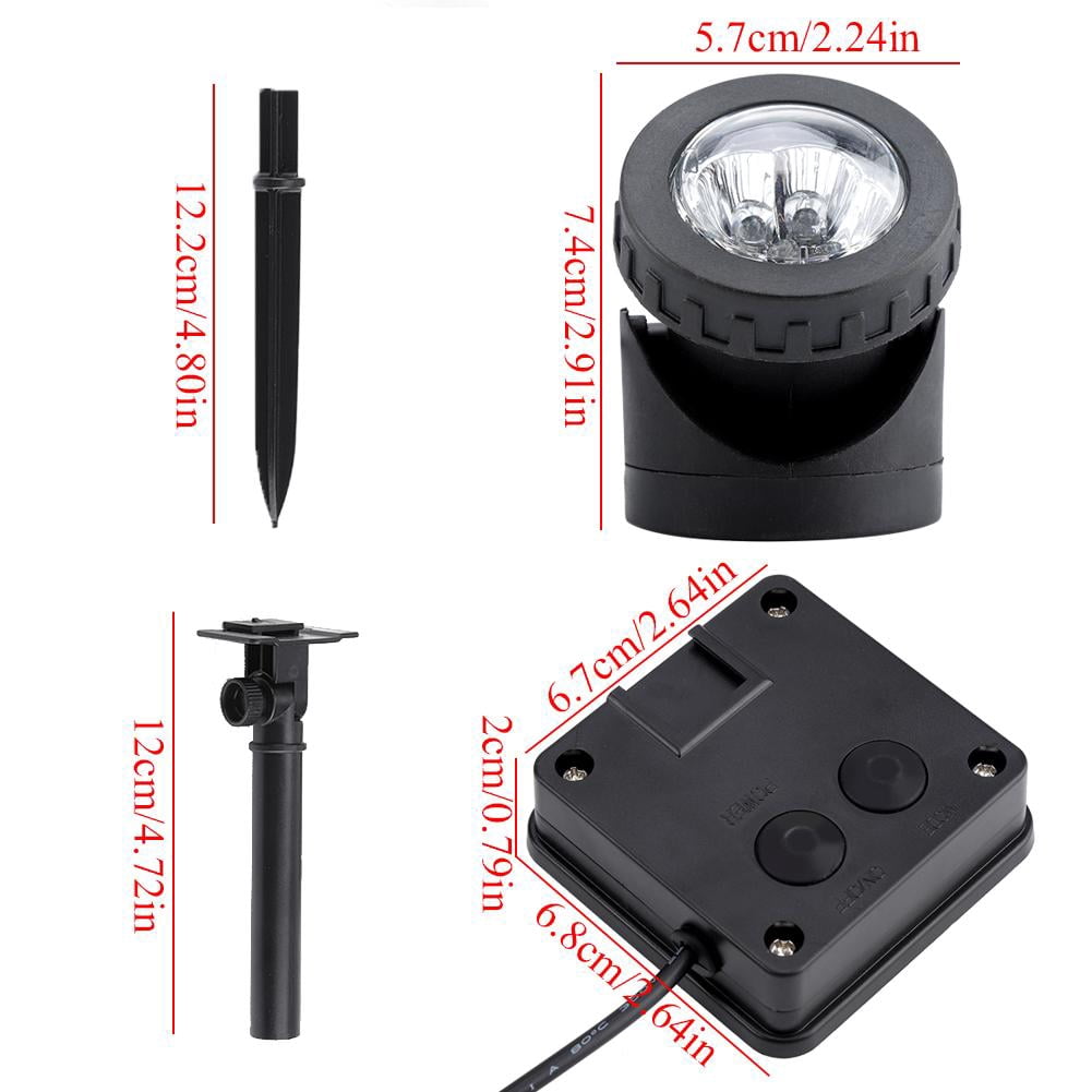 Solar Spotlights 6 LED Underwater Projection Lights Lamp Outdoor Garden Pond Lighting Underwater Submarine Lamp