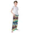 thumbnail image 3 of FORMRS Boys Pajama Pants with Pockets Size 11-12Y Kids Lounge Sleep Bottoms, Colorful Road, 3 of 8
