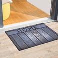 thumbnail image 2 of Outdoor Front Door Mat Home Wood Flooring Rubber Rug 30x18 Grey, 2 of 7