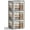 Light Grey, variant on 3 Opeings Large Clothes Storage Bins with Metal Frame, Foldable Storage Bin for Clothes, Clothing Storage Bins with Lid, Linen Storage Box With Clear Window& Zippers& Handles.