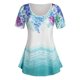 thumbnail image 1 of Camiseta Ombre Floral Tamaño Plus Rosegal Camisetas tallas grandes, 1 of 5