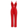 thumbnail image 5 of New Women's Suspender Jumpsuit with Sequined Trousers - High Waist, Wide Leg, Casual Party Outfit, 5 of 6