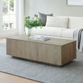 thumbnail image 7 of Evelyn&Zoe Medium Density Fiberboard Coffee Table, Antiqued Gray Oak, 7 of 7