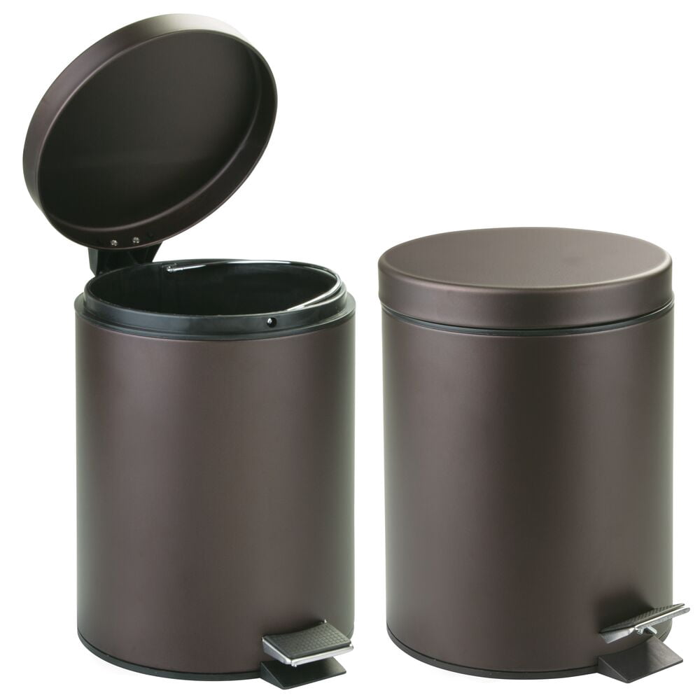iDesign, 1.3 Gallon Step Trash Can, Bronze