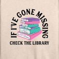 thumbnail image 3 of Instant Message - If I Go Missing Check The Library - Women's Lightweight French Terry Long Sleeve Shirt, 3 of 6