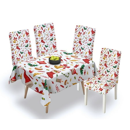

Yipa Christmas Tablecloth Decorative Washable Tablecloths Xams Holiday Waterproof Home Decor Rectangle Covers Dining Room Table Cover Christmas Tablecloth J Set of 4 Chair Cover