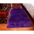 thumbnail image 4 of Fluffy Faux Fur Rug Shaggy Sheepskin Area Small Rug for Bedroom Fuzzy Carpet for Living Room 2x3 Ft, Purple, 4 of 4