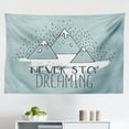 thumbnail image 1 of Saying Tapestry, Grungy Vintage Snowy Mountain Tops Illustration with Blizzard Effects, Fabric Wall Hanging Decor for Bedroom Living Room Dorm, 2 Sizes, Grey White, by Ambesonne, 1 of 1