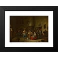 thumbnail image 2 of Hubert van Ravesteyn 18x14 Black Modern Framed Museum Art Print Titled - Merry-Making in a Tavern, 2 of 5