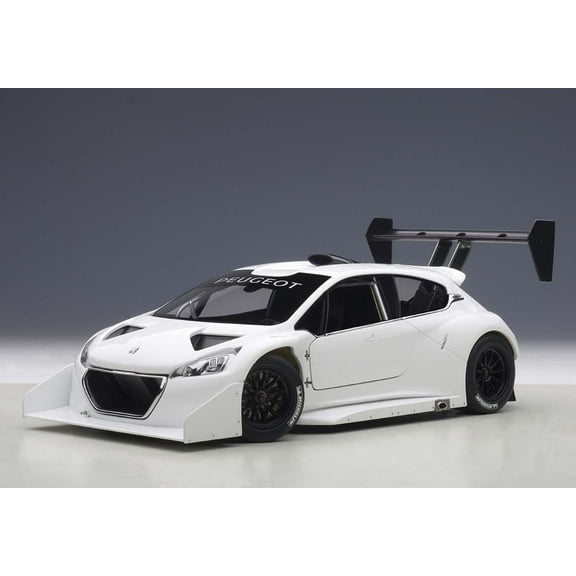 2013 Peugeot 208 T16 Pikes Peak Race Car Plain White Version 1/18 Model Car by Autoart