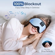 MUSICOZY White Noise Sleep Mask Headphones with 16 Soothing Sounds, Bluetooth Sleep Mask 3D Wireless Music Sleeping Headphones for Side Sleeper,Wireless Music Eye Mask with Timer, Gifts for Men Women