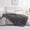 Charcoal Gray, variant on Amelie Home Faux Fur Throw Blanket – Soft Fluffy Striped Plush for Couch or Bed, Ivory 55"x70"