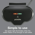 thumbnail image 6 of Proctor Silex Double Mini Waffle Maker with Nonstick Grids, Makes 4 in. Round Waffles, Black, 6 of 8