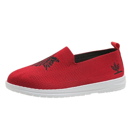 

KaLI_store Women Shoes Women Hiking Shoes Breathable Mesh Outdoor Sneakers Red 7.5