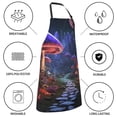 thumbnail image 6 of Bingfone Jungle Path Glowing Mushrooms Apron Gifts For Men, Women Professional Grade Chef Apron for Kitchen,BBQ & Grill, 6 of 8