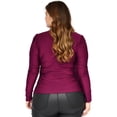thumbnail image 3 of Blusa de satín Roman Fashion/Tallas Extras, 1802 (Vino) vino 42 Roman Fashion BL-GR-1802-VINO, 3 of 7