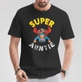 thumbnail image 2 of Super Auntie T-Shirt – Hero Cape Flying Cartoon Design, Niece & Nephew Shirt, Fun and Playful Gift for Aunts, 2 of 3