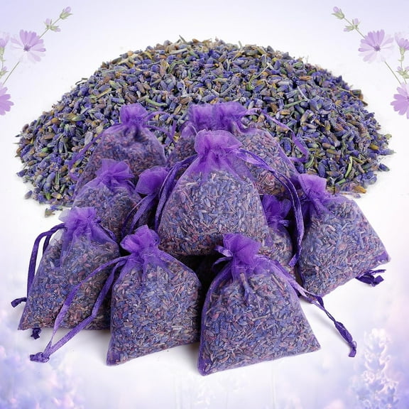 16 Pack Lavender Sachet Bags - Fresh Scented Dried Lavender Flowers Potpourri Bags Refill Sachets for Drawers and Closets as Lavender Air Freshener, Space Stuff Closet Perfume and Home Fragrance