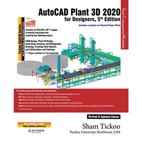 Pre-Owned AutoCAD Plant 3D 2020 for Designers, 5th Edition, 9781640570580, 1640570586, Paperback,