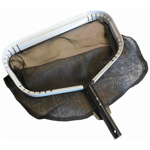 JED Pool Tools 40-389 Pro Aluminum Deep Leaf Rake Pool Skimmer Head w/ Mesh Bag