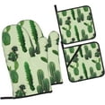 thumbnail image 2 of peyaoo Cactus. Oven Mitts and Pot Holders Sets for Kitchen 4 Pcs 7""X11"" Heat Resistant Baking Cooking, 2 of 6