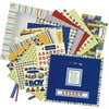 K & Company Baby Boy Postbound Scrapbook Kit 12''X12'', 319 Pieces