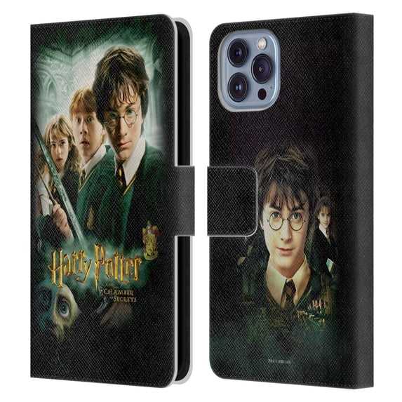 Head Case Designs Officially Licensed Harry Potter Chamber Of Secrets III Movie Poster Leather Book Wallet Case Cover Compatible with Apple iPhone 14