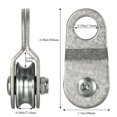 thumbnail image 2 of Amazing 4 Pack Small Snatch Cable Pulley Block for 6mm / 0.23 Inch Wire Rope, Single Pulley Wheel Bearing Inside, Load 70 Lb - Designed for unforgettable celebration decorations, 2 of 2