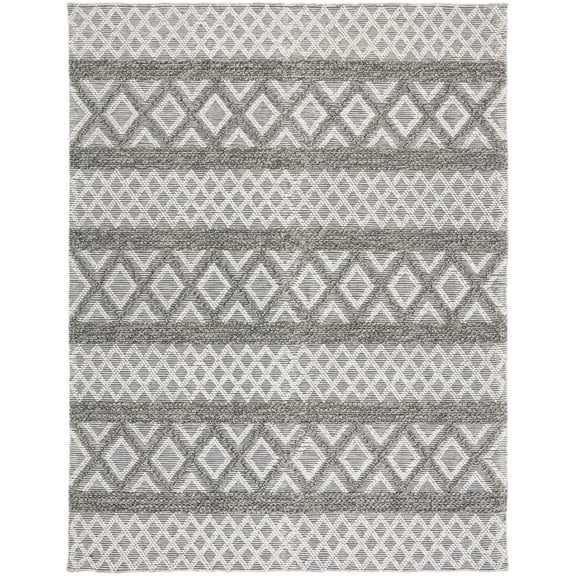 SAFAVIEH Vermont Chelsea Striped Area Rug, 8' x 10', Ivory/Dark Grey