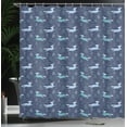 thumbnail image 4 of Ambesonne Unicorns Shower Curtain, Fantasy World Flying Horse, 69"Wx70"L, Dark Lavender Sky Blue, 4 of 5