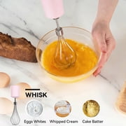 LINKChef Immersion Blender, 1000W 20-Speed 5-in-1 Immersion Hand Blender with Turbo Mode, Scratch-Resistant Stick Blender for Baby Food Processor & Chopper (pink)