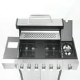 thumbnail image 3 of Kadyn Burner Grill with Side Burner and 6-Burner, BBQ Grill for Outdoor, BBQ, Camping, Silver, 3 of 7