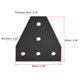 thumbnail image 2 of Placa de unión en forma de T, 60 mm x 60 mm x 4 mm con soporte de unión de 5 agujeros para perfil de aluminio 2020, 2 piezas (negro), 2 of 2