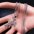 thumbnail image 4 of Machinery Mantis Necklace 14K White Gold Steampunk Mechanical Insect Necklaces Jewelry, 4 of 6