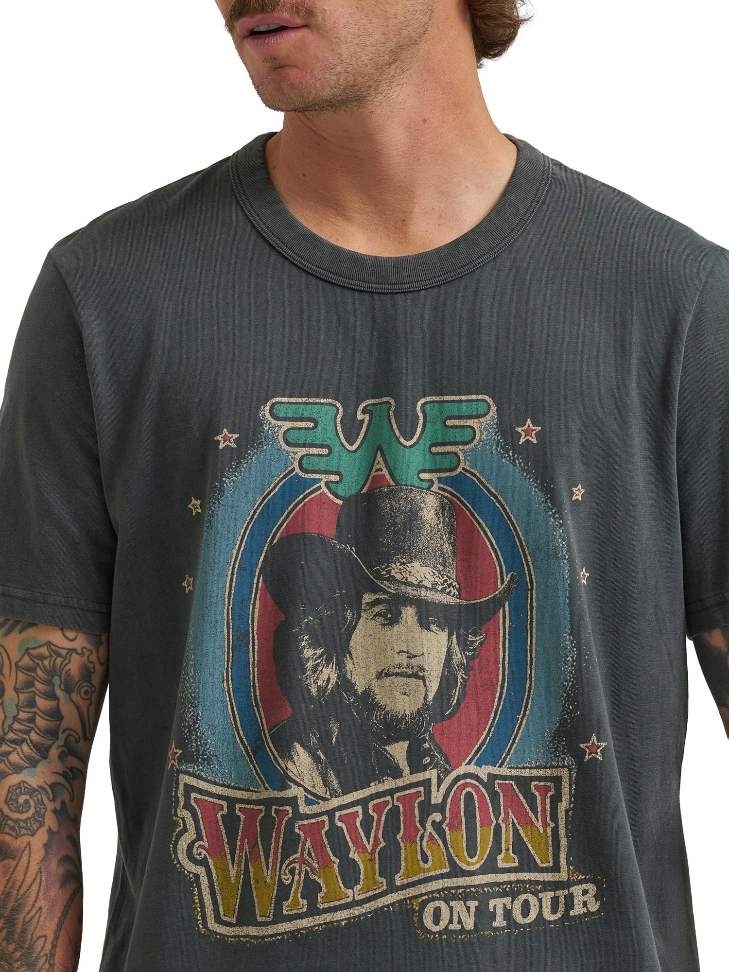 Wrangler® Men's Short Sleeve Waylon Jennings Graphic Tee, S-3XL