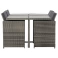 thumbnail image 2 of Casafoyer 5 Piece Outdoor Dining Set with Cushions Poly Rattan Gray, 2 of 3