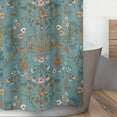 thumbnail image 3 of Sweet Jojo Designs Boho Floral Wildflower Blue and Orange Girl Fabric Shower Curtain, 3 of 6