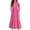 Hot Pink, variant on Girls Tiered Maxi Dress, Solid Color Long Sleeve Flowy Dress with Side Pockets, Perfect for School Concerts, Holidays & Dress-Up Play,Blue,140