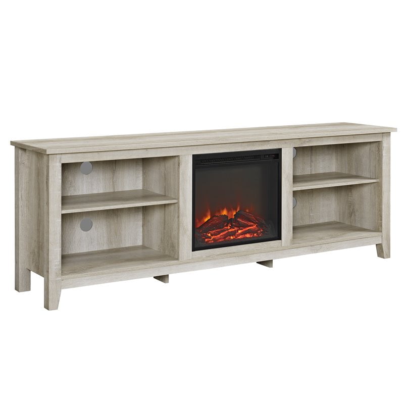 Walker Edison 70 Wood Media Tv Stand Console With Fireplace White Walker Edison 70 Wood Media Tv Stand Console With Fireplace White Oak Canada