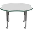 thumbnail image 5 of ECR4Kids 48in Clover Premium Thermo-Fused Adjustable Activity Table Grey/Green/Black - Super Leg, 5 of 8
