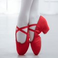 thumbnail image 5 of XIHAHA-Zapatillas de lona Multicolor para Hombre y Mujer, Zapatos de baile de estilo Jazz, color Nude, rojo y negro, 5 of 5