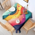 thumbnail image 2 of Colorful Tie Dye Mountain Pattern Square Tablecloth,Waterproof Square Table Cover,Wipeable Spillproof Washable Table Cover for Home Kitchen Party Decor 42"X42"(107x107cm), 2 of 6