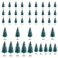 thumbnail image 2 of Artificial Mini Christmas Trees, 24/45 Pcs Sisal Snow Trees Bottle Brush Christmas Trees Pine Trees Ornaments Crafting Displaying Decoration, Tabletop Xmas Tree for Home, Party, 2 of 10